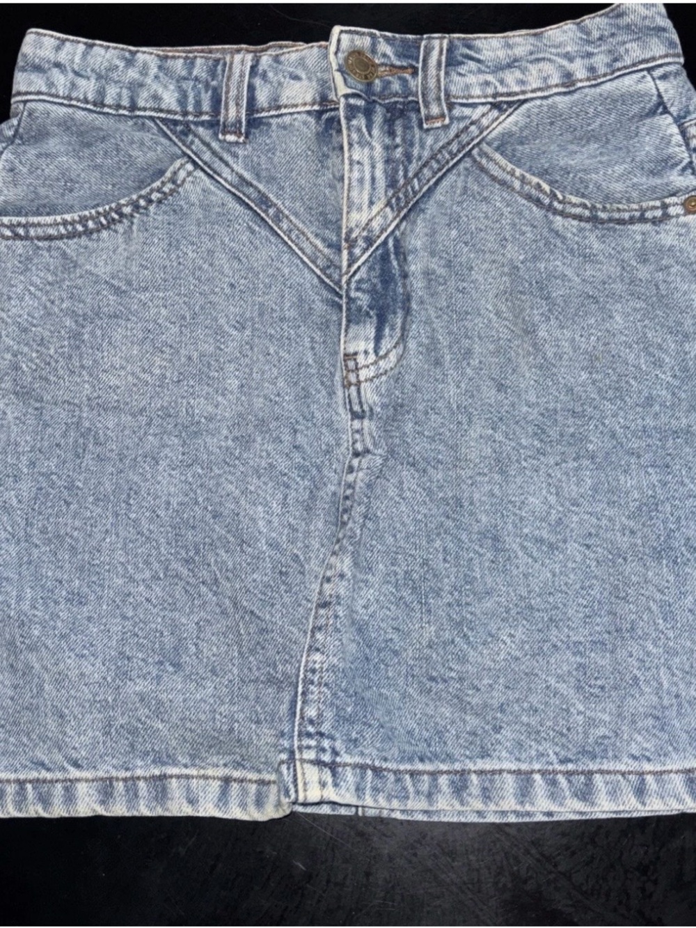 stradivarius Light Blue High-Rise Denim Skirt
